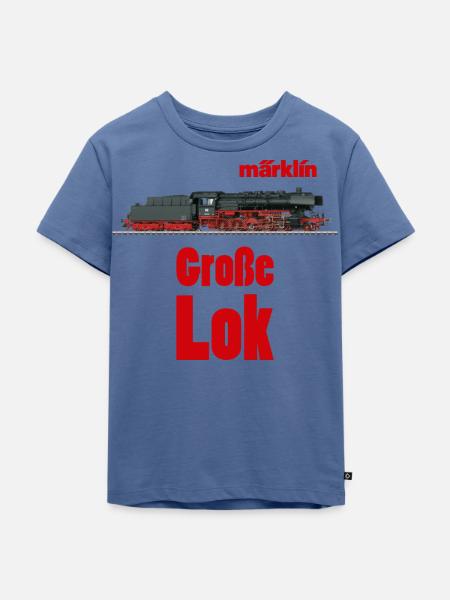Märklin Große Dampflok - Kinder Premium Bio T-Shirt - Taubenblau