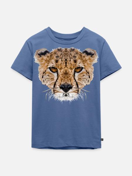 Gepard - Kinder Premium Bio T-Shirt - Taubenblau