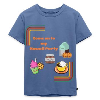 Kawaii Party - T-shirt Premium bio Enfant - bleu pigeon - Devant - Mikhail (115cm)