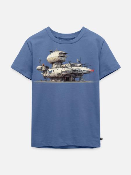 Outpost P2.14 - Kinder Premium Bio T-Shirt - Taubenblau