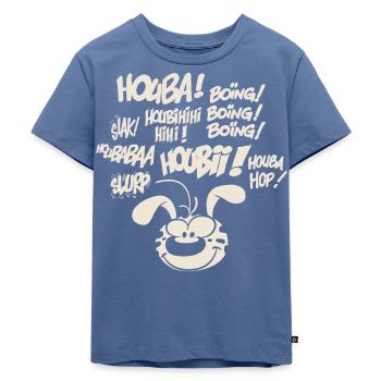 Marsupilami Design Houba - Kinder Premium Bio T-Shirt - Taubenblau - Vorne - Mikhail (115cm)