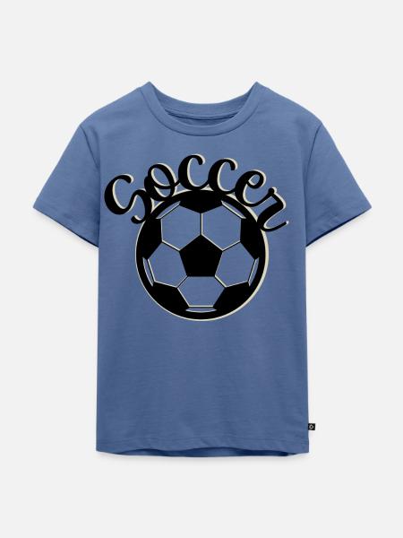 SOCCER - Kinder Premium Bio T-Shirt - Taubenblau