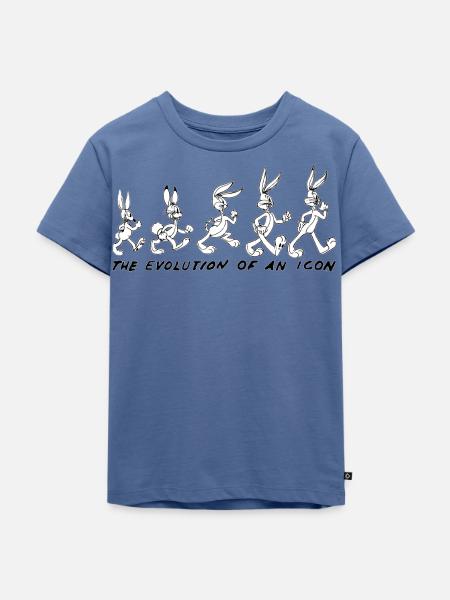 Looney Tunes Bugs Bunny Evolution - Kinder Premium Bio T-Shirt - Taubenblau