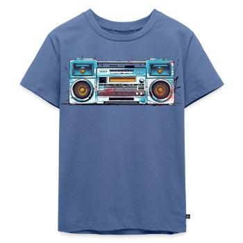 TipTop Ghetto Blast - Kinder Premium Bio T-Shirt - Taubenblau - Vorne - Mikhail (115cm)