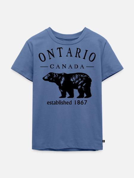 Ontario - Kinder Premium Bio T-Shirt - Taubenblau