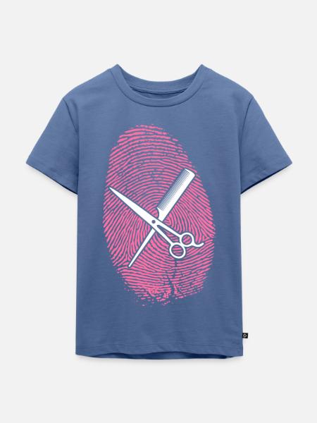 Friseurin DNA - Kinder Premium Bio T-Shirt - Taubenblau