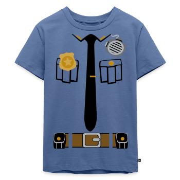 Polizei Patrouille Kostüm - Kinder Premium Bio T-Shirt - Taubenblau - Vorne - Mikhail (115cm)