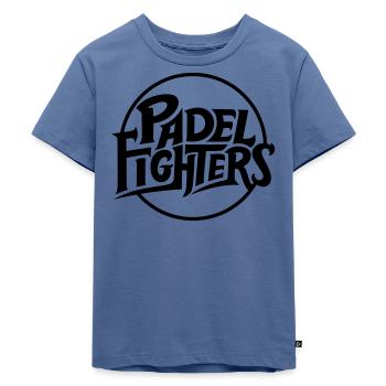 Padel Fighters - Kinder Premium Bio T-Shirt - Taubenblau - Vorne - Mikhail (115cm)