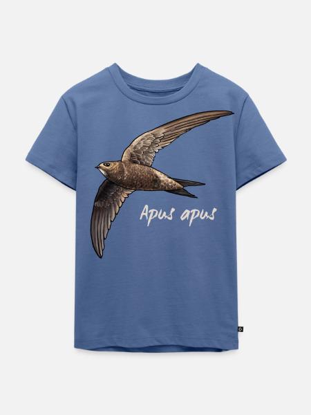 Mauersegeler im Flug - Kinder Premium Bio T-Shirt - Taubenblau