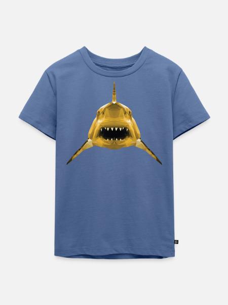 Goldener Hai - Kinder Premium Bio T-Shirt - Taubenblau