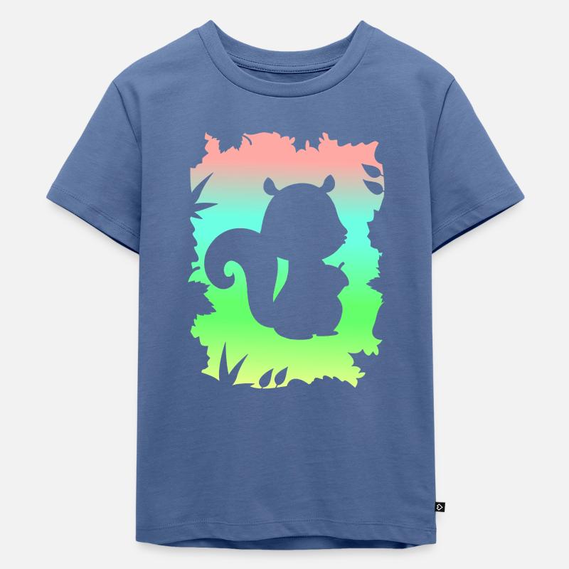 Conception d’écureuil - T-shirt Premium bio Enfant - bleu pigeon