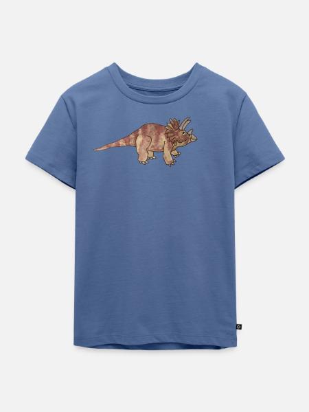 Georg der Triceratops - Kinder Premium Bio T-Shirt - Taubenblau