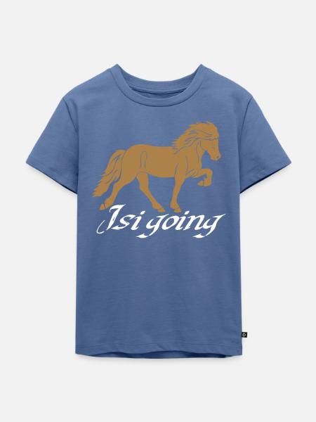Tölter 02 Isi going - Kinder Premium Bio T-Shirt - Taubenblau