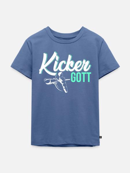 Tischkicker Tischfußball Tischfußballer Geschenk - Kinder Premium Bio T-Shirt - Taubenblau