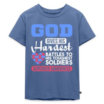 Autisten Asperger Autismus Geschenk - Kinder Premium Bio T-Shirt - Taubenblau - Vorne - Mikhail (115cm)