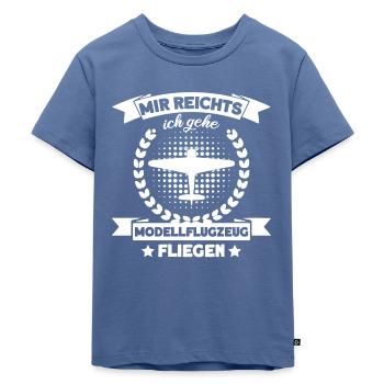 Modellflieger Modellfliegen Modellflug - Kinder Premium Bio T-Shirt - Taubenblau - Vorne - Mikhail (115cm)