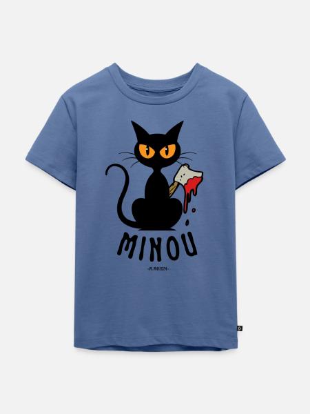 KITTY mit der Axt! - Kinder Premium Bio T-Shirt - Taubenblau