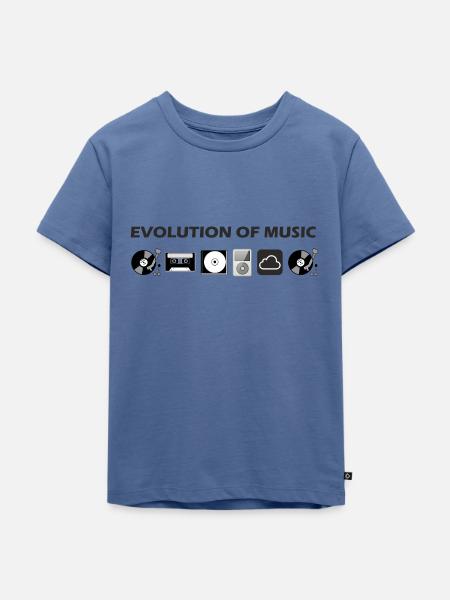 Evolution of Music - Kinder Premium Bio T-Shirt - Taubenblau