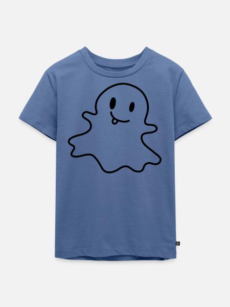 Gespenst - Kinder Premium Bio T-Shirt - Taubenblau