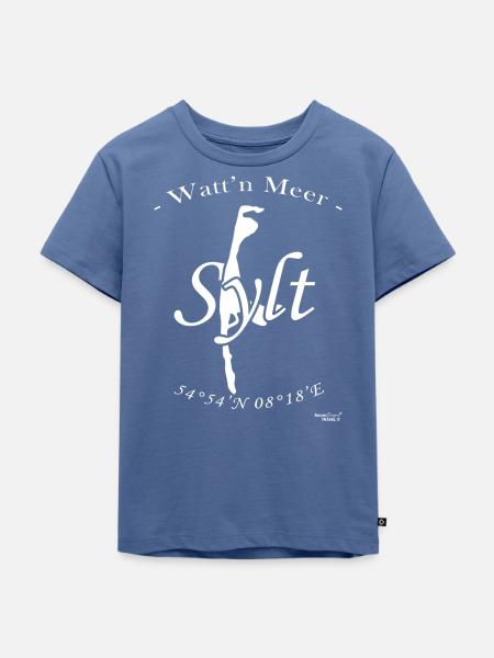 Sylt - Watt n Meer - Kinder Premium Bio T-Shirt - Taubenblau