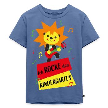 Ich rocke den Kindergarten - erster Tag - Kinder Premium Bio T-Shirt - Taubenblau - Vorne - Mikhail (115cm)