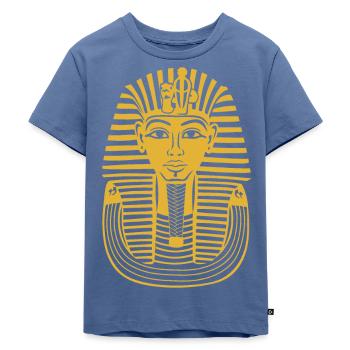 TUTANCHAMUN - Kinder Premium Bio T-Shirt - Taubenblau - Vorne - Mikhail (115cm)