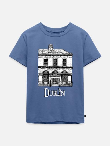 Dublin - Abbey Theatre - Kinder Premium Bio T-Shirt - Taubenblau
