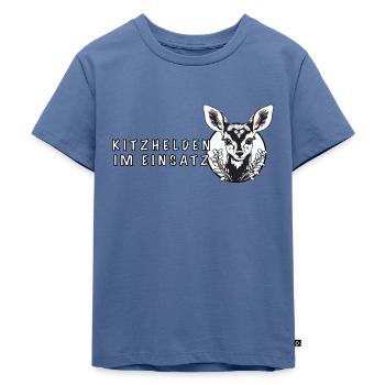 KitzHelden im Einsatz - Kinder Premium Bio T-Shirt - Taubenblau - Vorne - Mikhail (115cm)