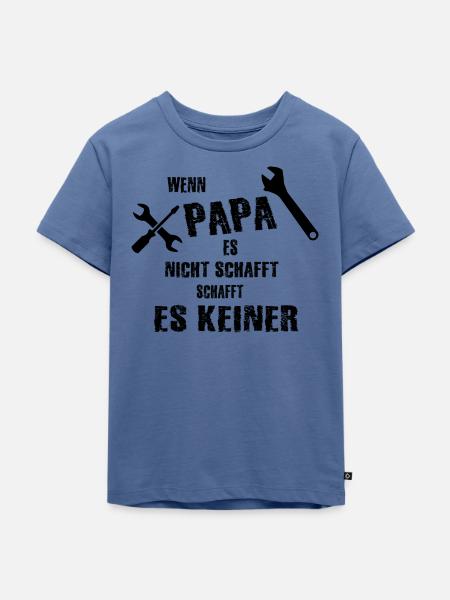 Papa - Kinder Premium Bio T-Shirt - Taubenblau