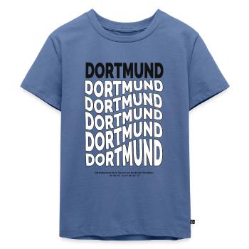 Dortmund Flow - Ruhrpott - NRW - Ruhr - Kinder Premium Bio T-Shirt - Taubenblau - Vorne - Mikhail (115cm)