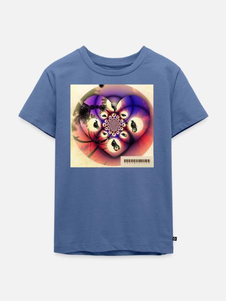 70's Moped/Motorroller - Kinder Premium Bio T-Shirt - Taubenblau