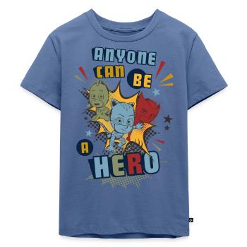 PJ Masks Anyone Can Be Hero - Kinder Premium Bio T-Shirt - Taubenblau - Vorne - Mikhail (115cm)