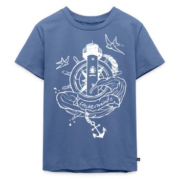 Phare d’Ueckermünde - T-shirt Premium bio Enfant - bleu pigeon - Devant - Mikhail (115cm)
