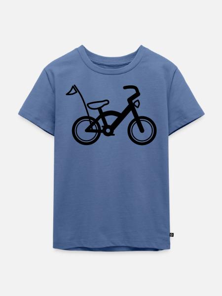 Kinderrad mit Wimpel - Kinder Premium Bio T-Shirt - Taubenblau