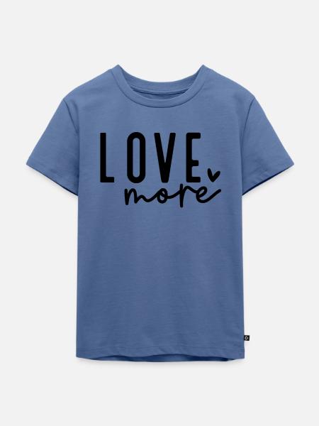 LoveMore - Kinder Premium Bio T-Shirt - Taubenblau