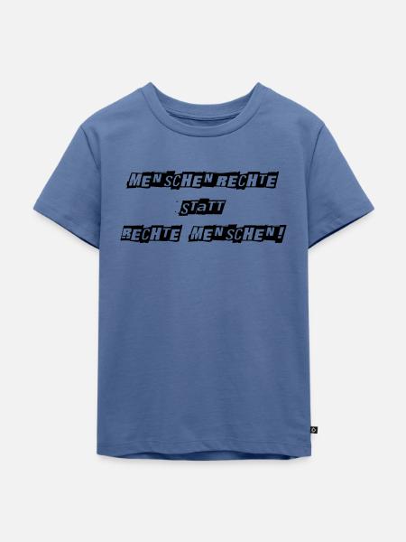Menschenrechte - Kinder Premium Bio T-Shirt - Taubenblau
