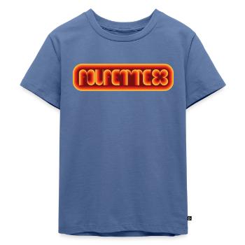 Hypnotische Orangenpuppe der 70er Jahre - Kinder Premium Bio T-Shirt - Taubenblau - Vorne - Mikhail (115cm)