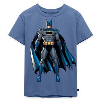 Batman Superhelden Pose Umhang - Kinder Premium Bio T-Shirt - Taubenblau - Vorne - Mikhail (115cm)