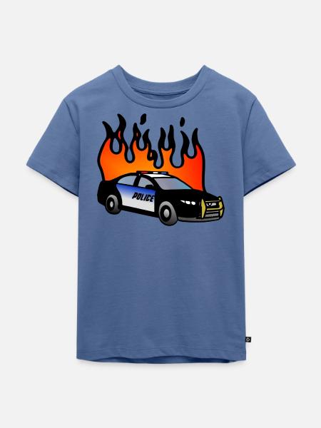 POLIZEI - Kinder Premium Bio T-Shirt - Taubenblau