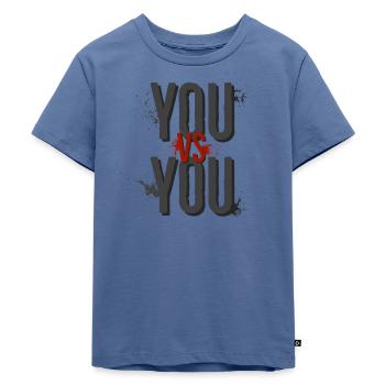 YOU VS YOU - Motif pour fond clair - T-shirt Premium bio Enfant - bleu pigeon - Devant - Mikhail (115cm)