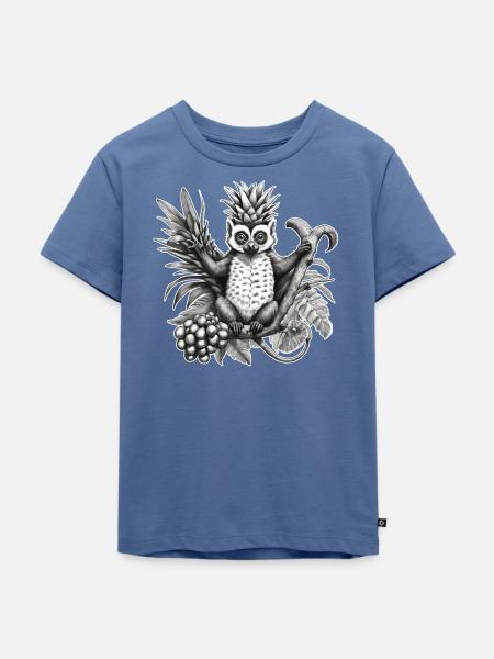 Fruity King - Kinder Premium Bio T-Shirt - Taubenblau