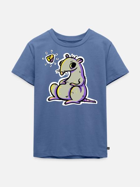 Hungrige Ratte - Kinder Premium Bio T-Shirt - Taubenblau