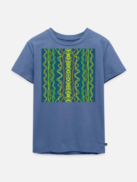 Farbwellen - Kinder Premium Bio T-Shirt - Taubenblau