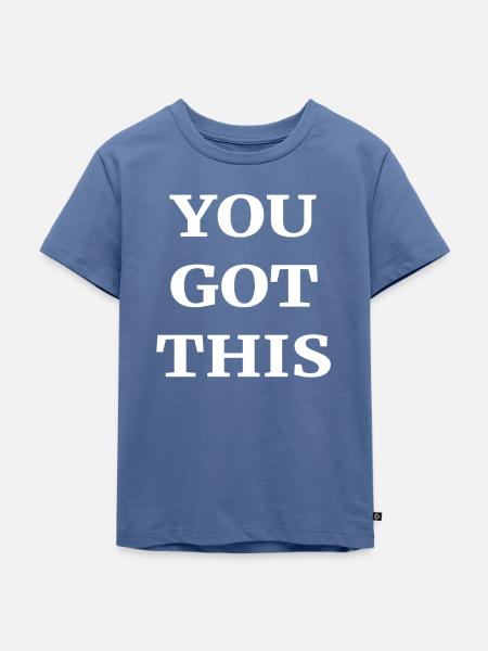 Du hast das verstanden - Kinder Premium Bio T-Shirt - Taubenblau