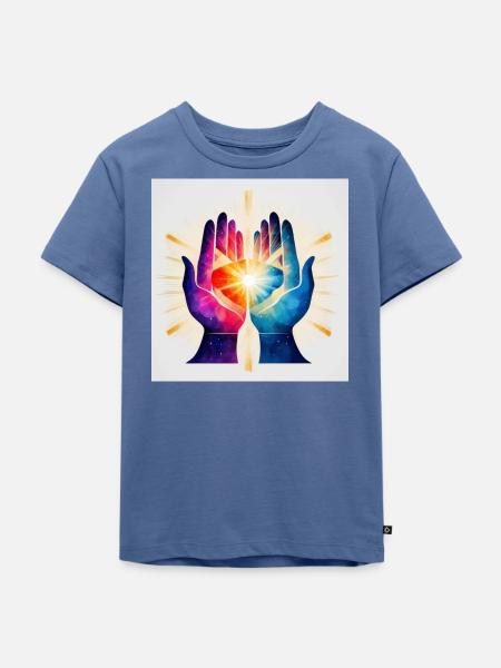 Sunshine premium - Kinder Premium Bio T-Shirt - Taubenblau