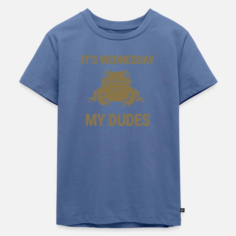C’est mercredi mes gars - T-shirt Premium bio Enfant - bleu pigeon