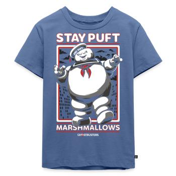 Ghostbusters Stay Puft Marshmallow Mann - Kinder Premium Bio T-Shirt - Taubenblau - Vorne - Mikhail (115cm)