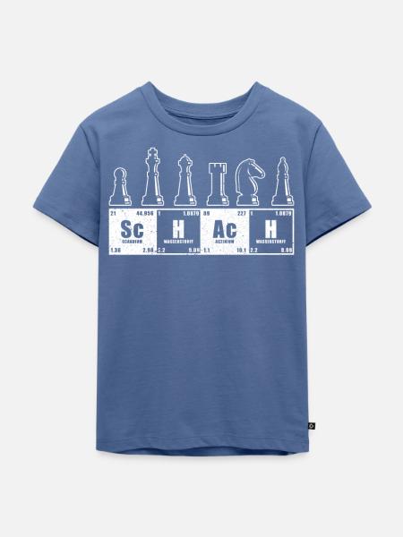 Schach - Kinder Premium Bio T-Shirt - Taubenblau
