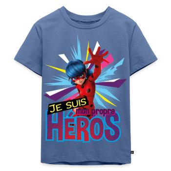 Miraculous Je Suis Mon Propre Héros - T-shirt Premium bio Enfant - bleu pigeon - Devant - Mikhail (115cm)