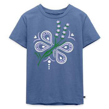 Ornament, Fantasie - Kinder Premium Bio T-Shirt - Taubenblau - Vorne - Mikhail (115cm)